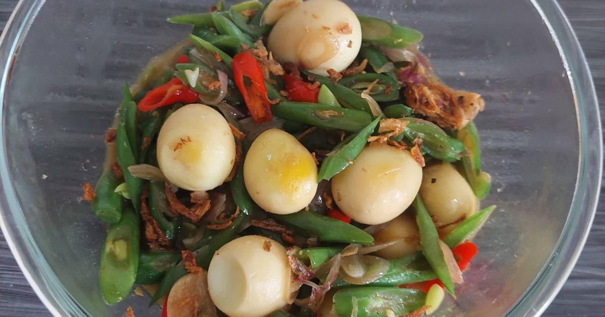 Resep Oseng Buncis Telur Puyuh Oleh Dapur B Wish Cookpad