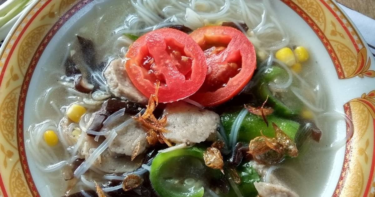 Resep Sup Bihun Jamur Kuping Oleh Pawon Kenes Cookpad