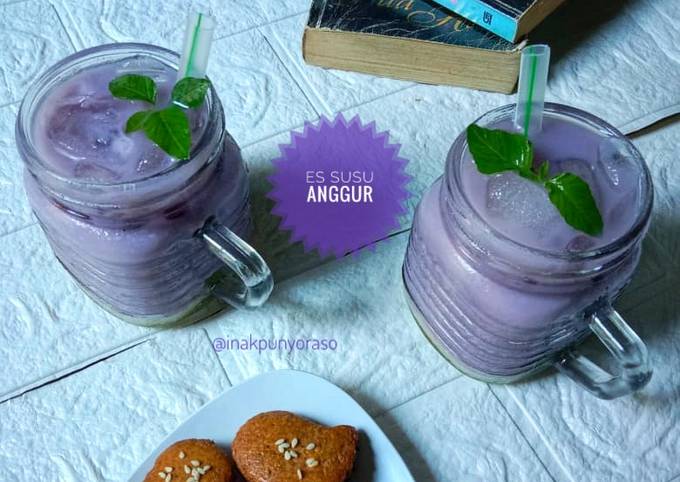 Resep Es Susu Anggur Oleh Oktaviani Bund Keyl Cookpad