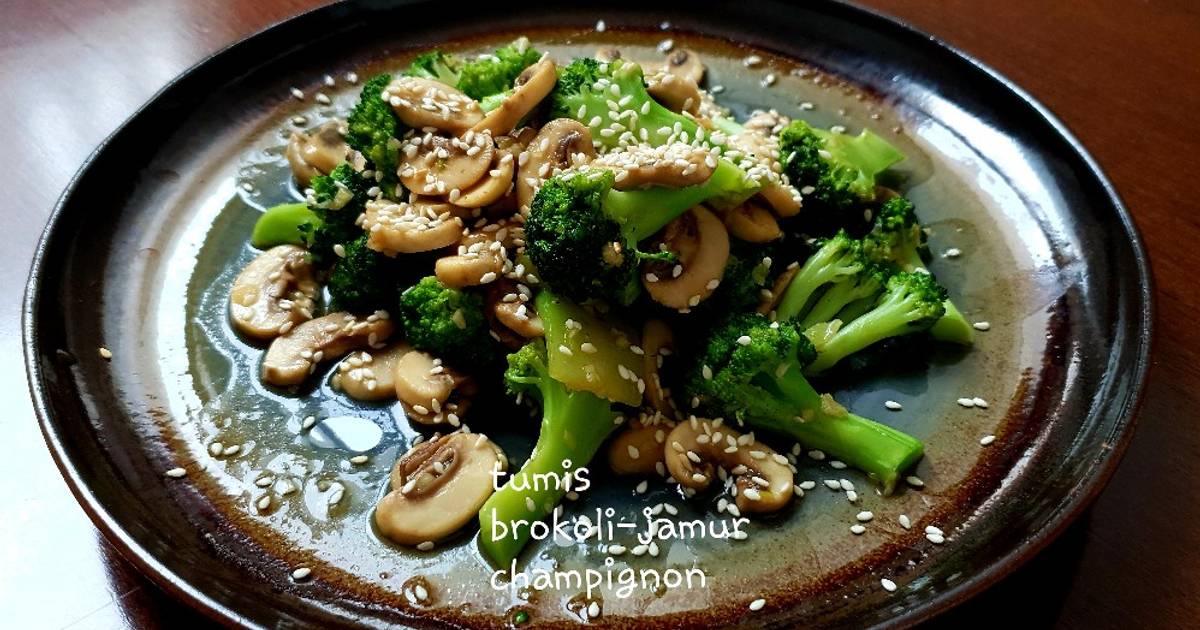 Resep Tumis Brokoli Jamur Champignon Bumbu Sederhana Oleh