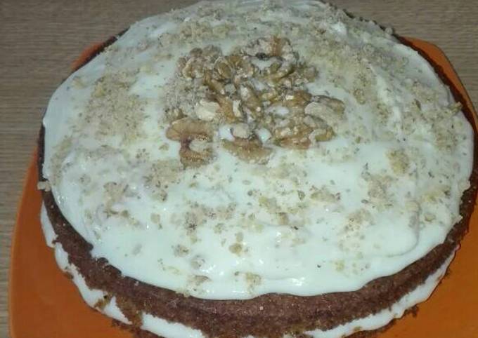 Tarta De Zanahoria Nueces Con Frosting De Queso Receta De Monika