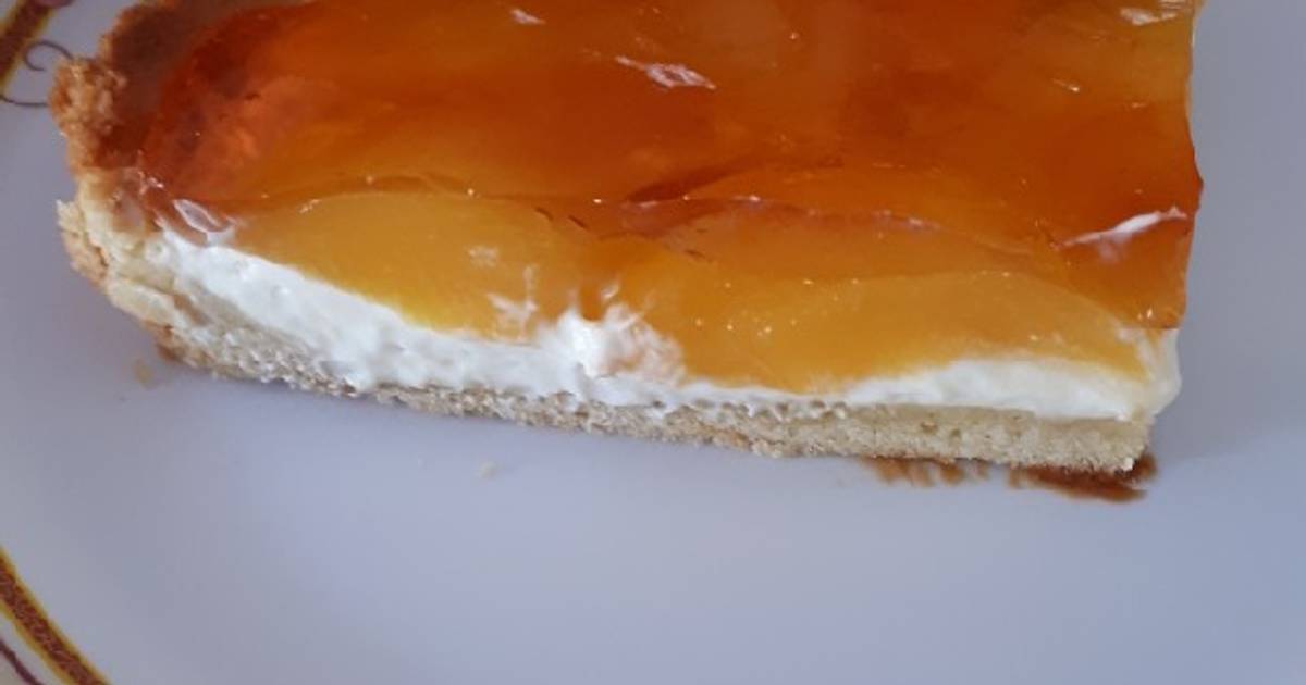 Tarta De Duraznos Con Crema Y Gelatina Receta De Romina Gr Cookpad