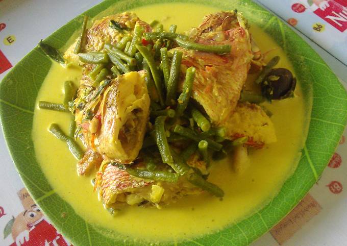 Resep Gulai Ikan Merah Vs Kacang Panjang Oleh Titik Fauziah Cookpad