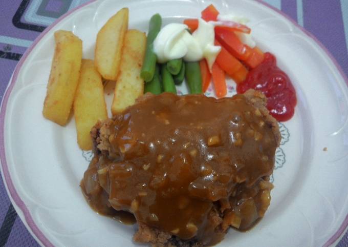 Resep Crispy Beef Steak With Brown Sauce Ala Ws Oleh Alina Pramudita