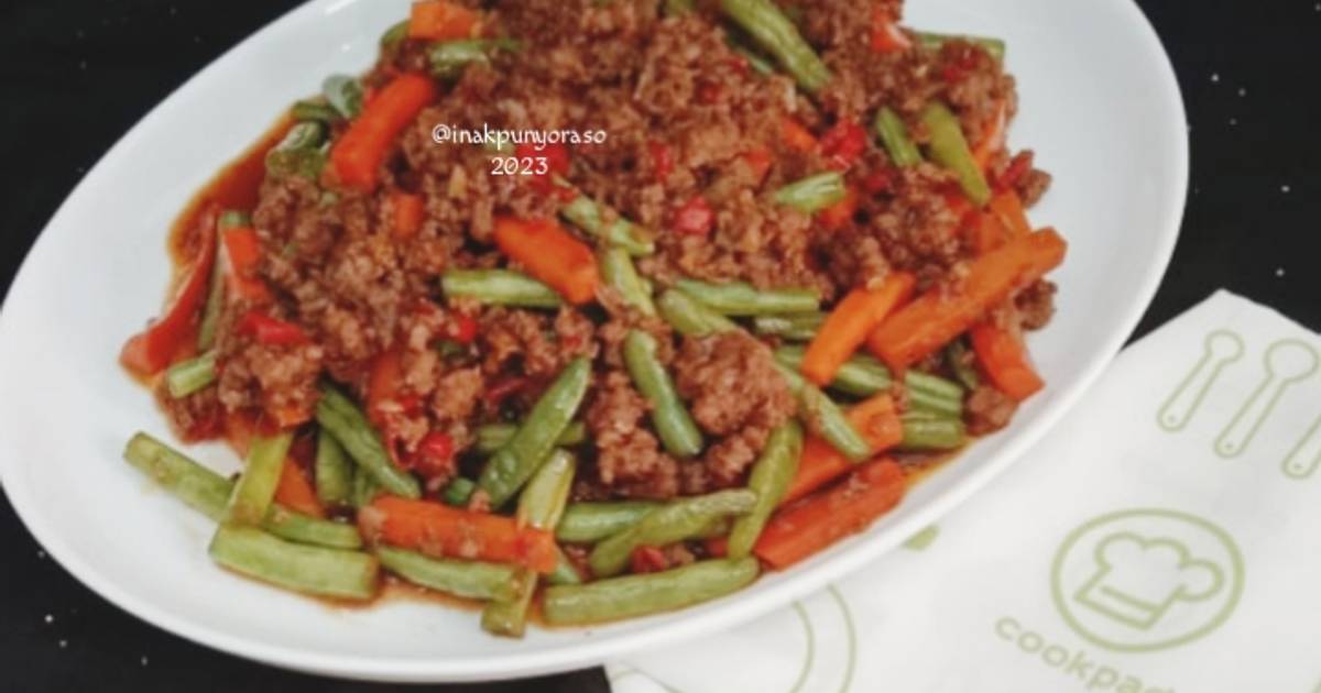 Resep Cah Buncis Wortel Daging Cincang Oleh Oktaviani Bund Keyl