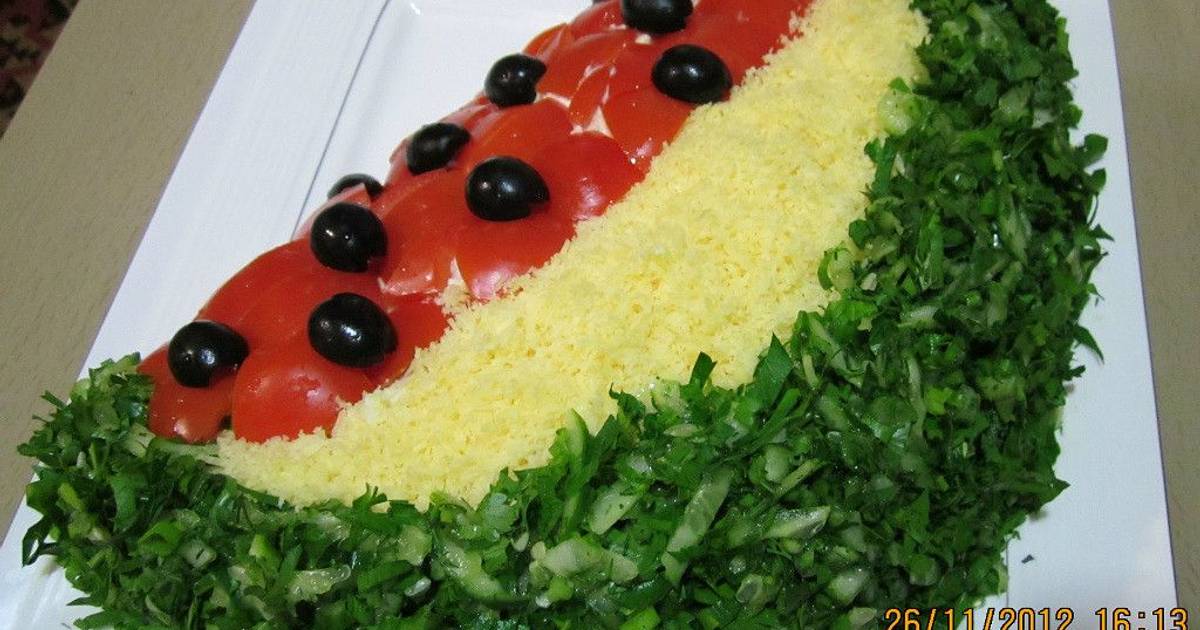 Салат Арбузная Долька Пошаговый Рецепт