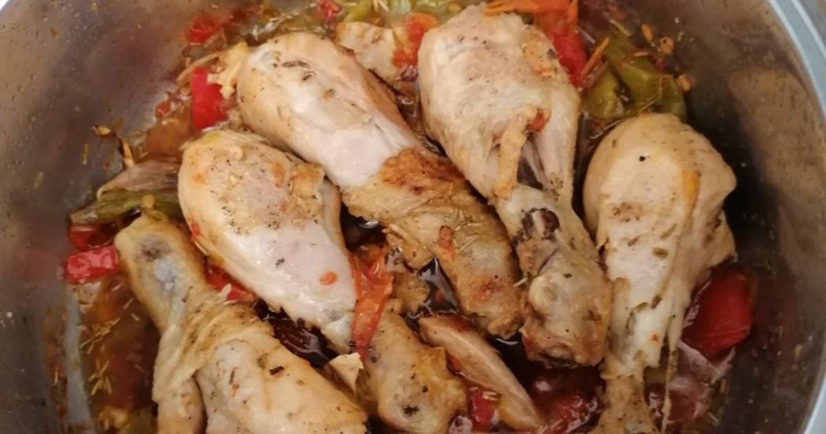 339 Cazuela De Muslos De Pollo Con Pimientos Y Romero Receta De Marta