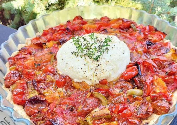 Tarte aux tomates confites et chèvre frais de Cathytutu Cookpad