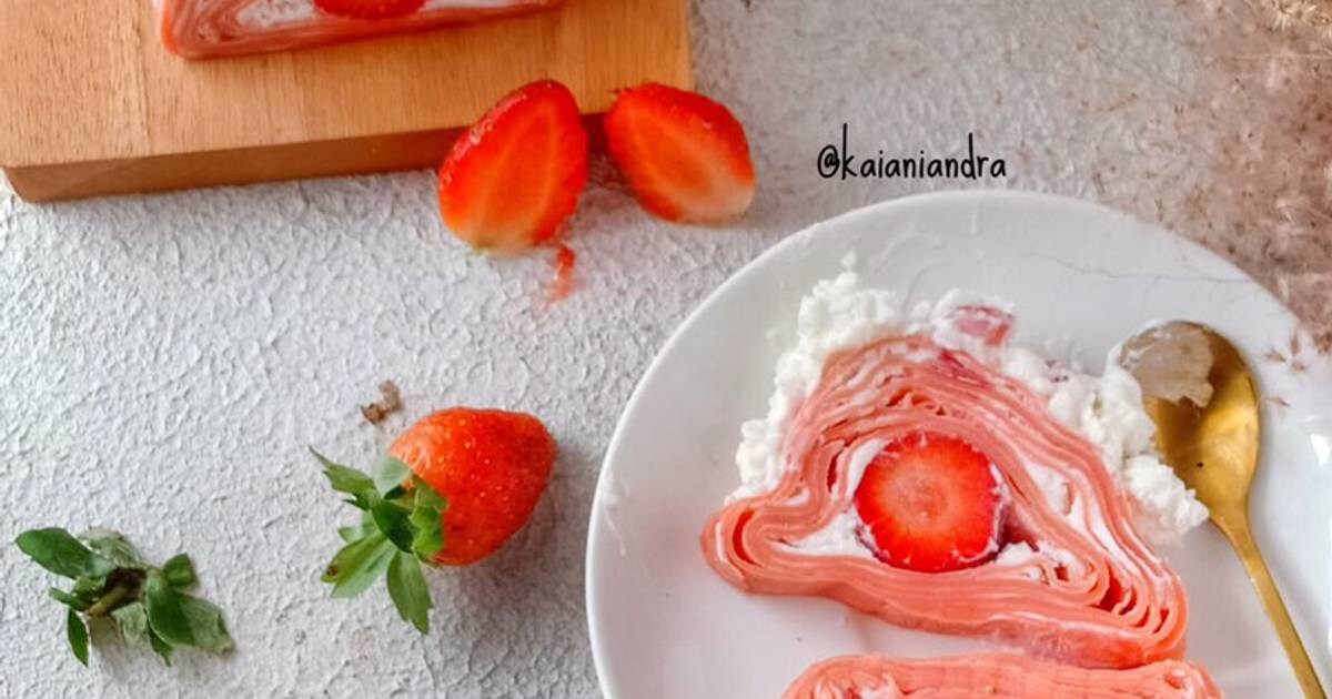 Resep Mille Crepes Red Velvet Gulung Oleh Kaianiandra Cookpad