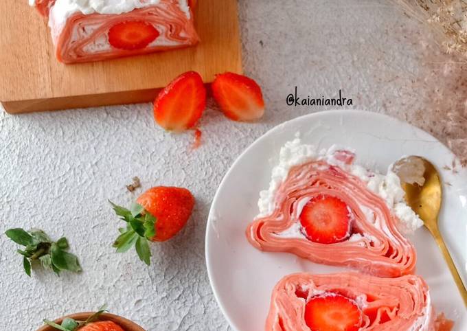 Resep Mille Crepes Red Velvet Gulung Oleh Kaianiandra Cookpad