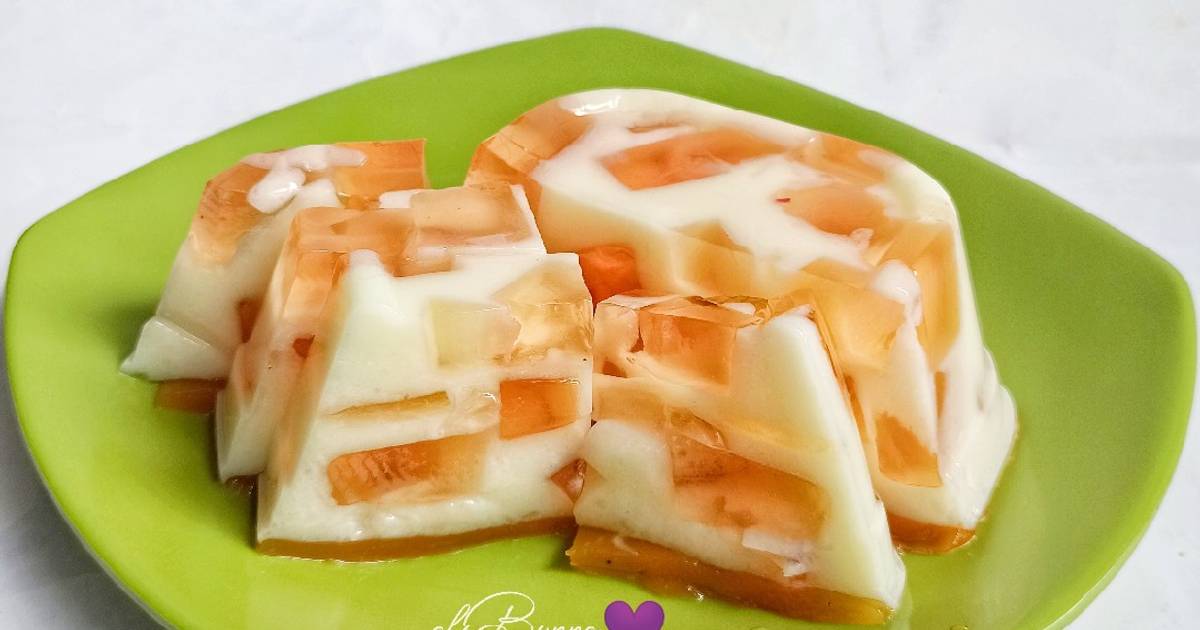 Resep Puding Susu Jelly Mozaik Oleh Bunna Cookpad