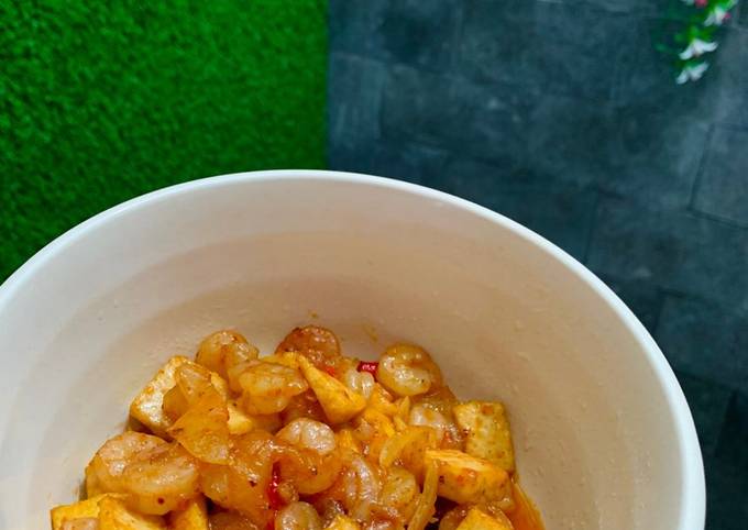 Resep Udang Tahu Saus Pedas Asam Manis Oleh Atika Putri Cookpad