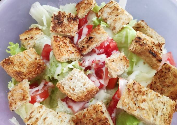 Resep Caesar Salad Simple Dan Ekonomis Oleh Kartika S Kitchen Cookpad