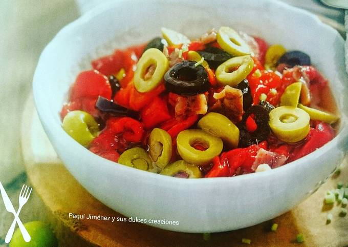 Ensalada De Pimientos Asados Y Anchoas Receta De Paqui Jim Nez Y Sus