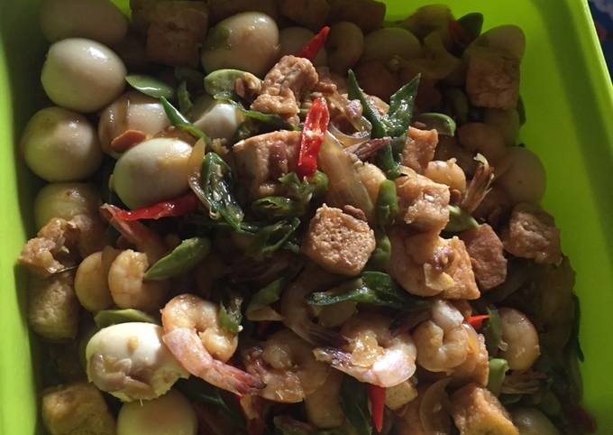 Resep Tumis Tauco Udang Tahu Telor Puyuh Pete Oleh Gini Oktaviani