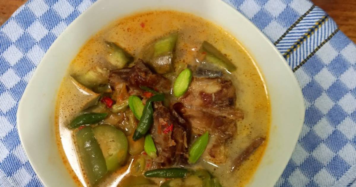 Resep Sayur Santan Terung Dan Ikan Pari Asap Oleh Bunda Zaza Cookpad