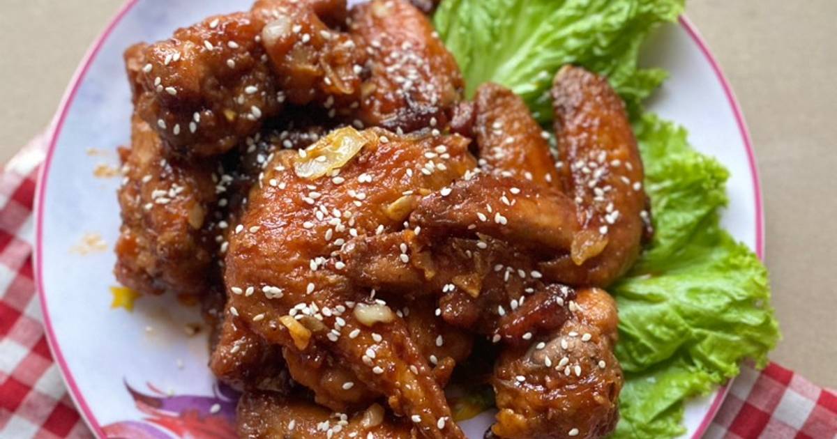 Resep Korean Spicy Honey Chicken Wings Oleh Rini Dwi Astuti Cookpad