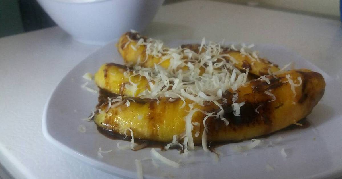 Resep Pisang Bakar Cokelat Keju Sarapan Praktis Oleh Intan Miswantari