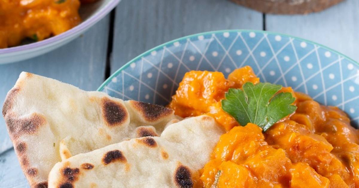 Ricetta Curry Di Zucca E Ceci Con Pane Pita Allo Yogurth Di