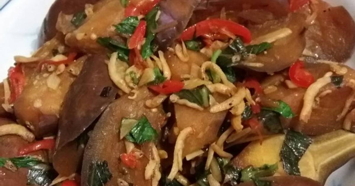 Resep Tumis Terong Ungu Teri Medan Thai Basil Oleh Mamaida Cookpad