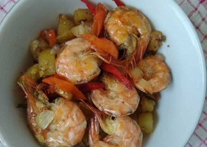 Resep Udang Kentang Bumbu Rajang Oleh Barbar Cookpad