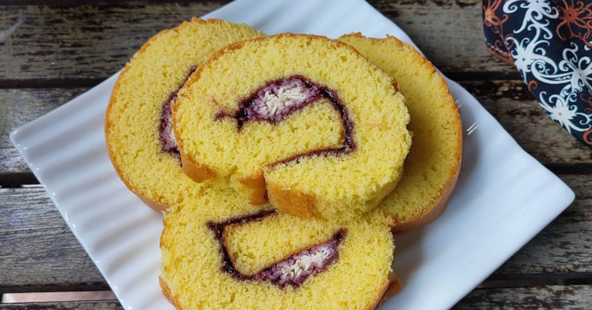 Resep Bolu Gulung Selai Blueberry Oleh Widjie Astuti Cookpad