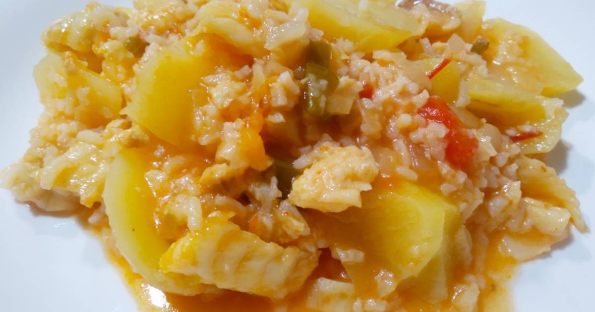 Arroz Con Patatas Y Bacalao Receta De Francisco Gil Cookpad