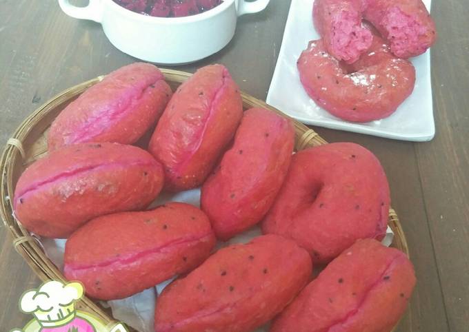 Resep Donat Buah Naga Donaga Oleh Christyanty Alfantri Cookpad