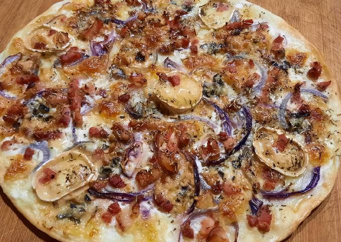 Pizza Fromages Et Lardons De Mary Cookpad