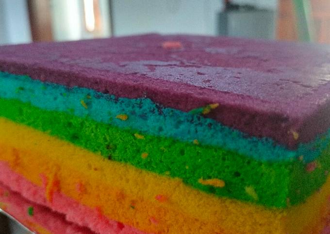 Resep Rainbow Cake Oleh Zahra Cake Cookpad