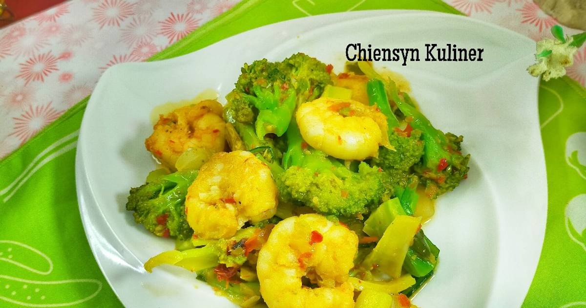 Resep Brokoli Udang Saos Oleh Chiensyn Kuliner Cookpad