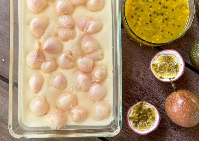 Resep Puding Leci Saus Markisa Oleh Dea Rafika Cookpad