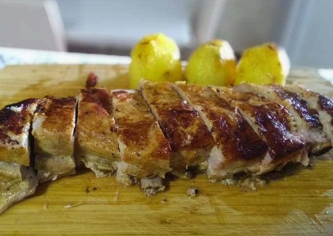 Costelinha Suína Batatas Ao Forno Receita por Cléia Regina Cookpad