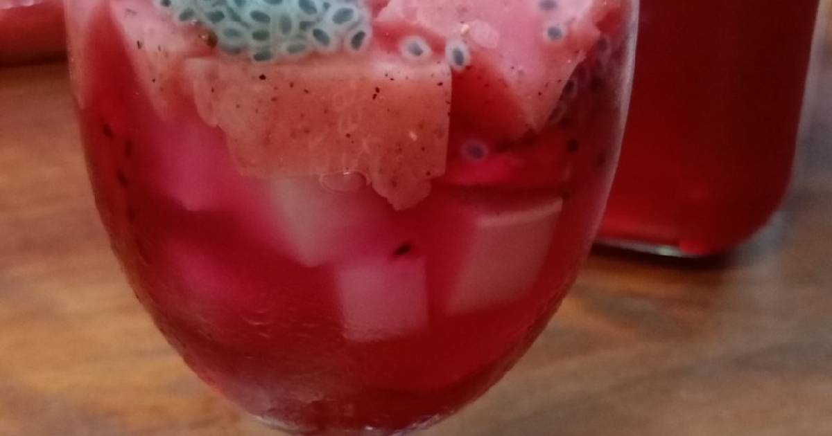 Resep Es Sirup Milky Jelly Kulit Buah Naga Oleh Tommy Wiriadi Putra