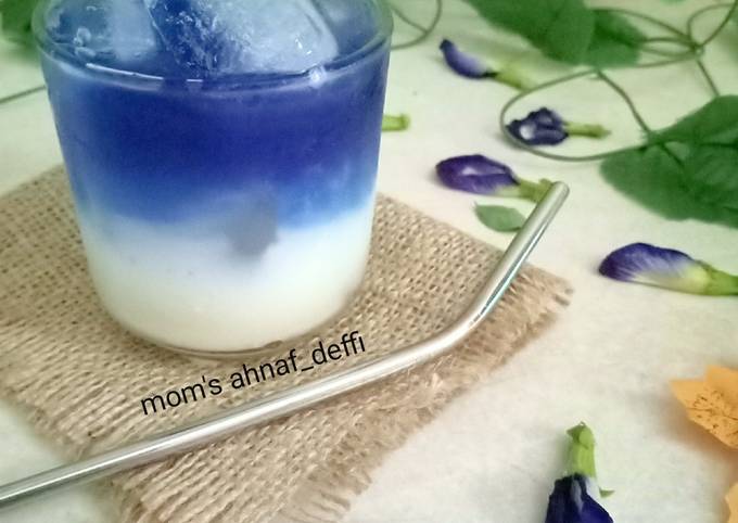 Resep Milky Butterfly Pea Ice Oleh Deffi Mom Nya Ahnaf Cookpad