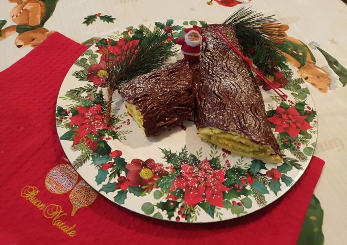 Ricetta Tronchetto Di Natale Con Crema Al Pistacchio Di Le Delizie Di