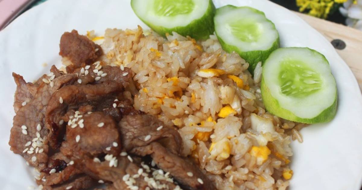 Resep Nasi Goreng Daging Sapi Bawang Putih Oleh Cooking With Dinda