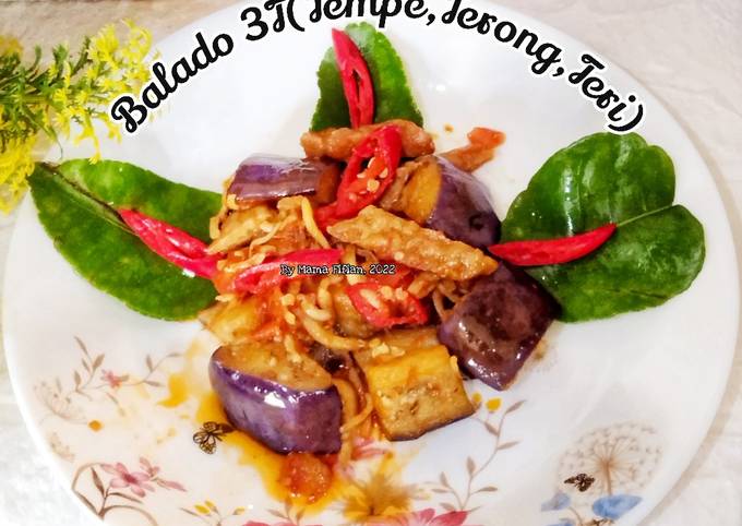 Resep Balado 3 T Tempe Terong Teri Oleh Lanjarsih Mama Fifian