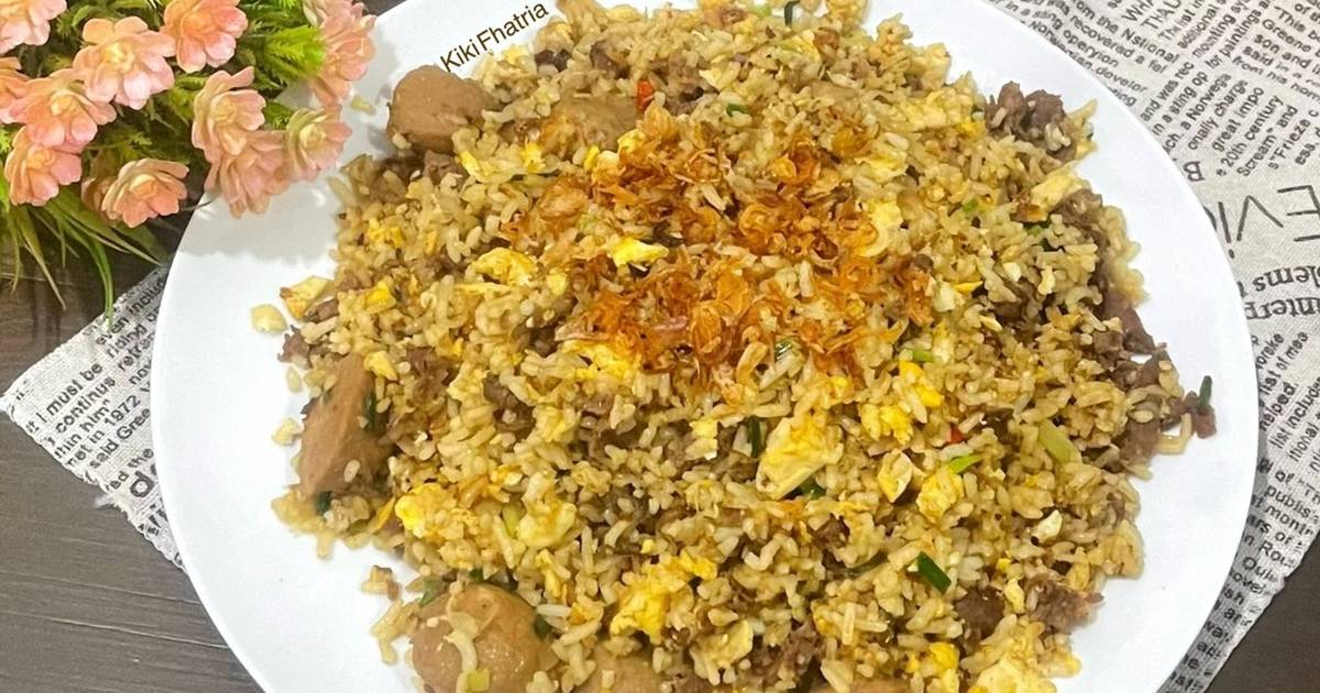 Resep Nasi Goreng Daging Bakso Oleh Kiki Fhatria Cookpad