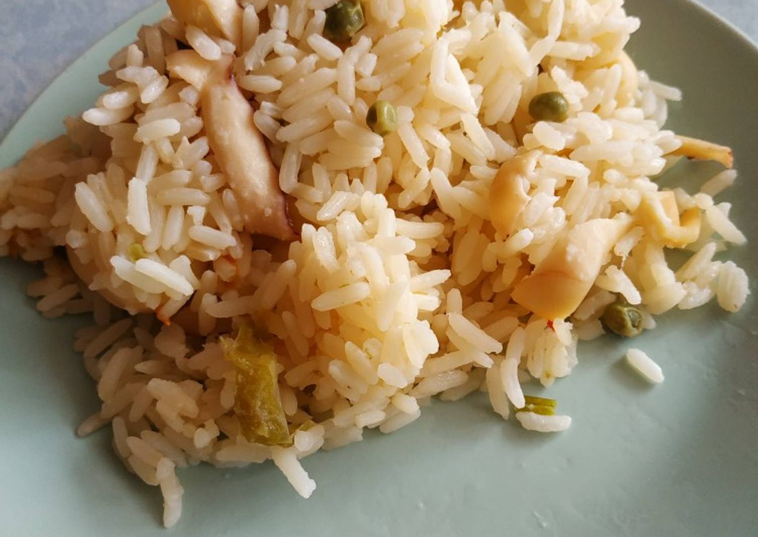 Кальмары рисом с рисом