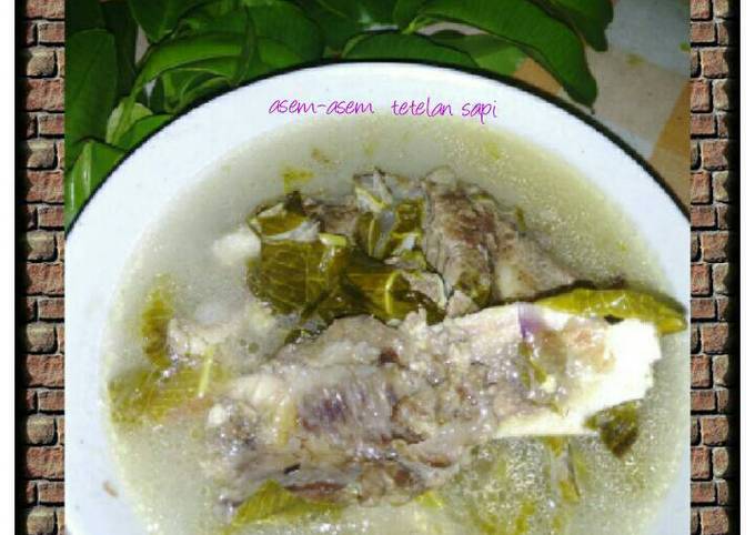 Resep Asem Asem Tetelan Sapi Daun Kedondong Khas Bojonegoro Oleh Nellia