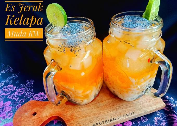 Resep Es Jeruk Kelapa Muda Kw Oleh Putri Anggoro Prawiro Cookpad