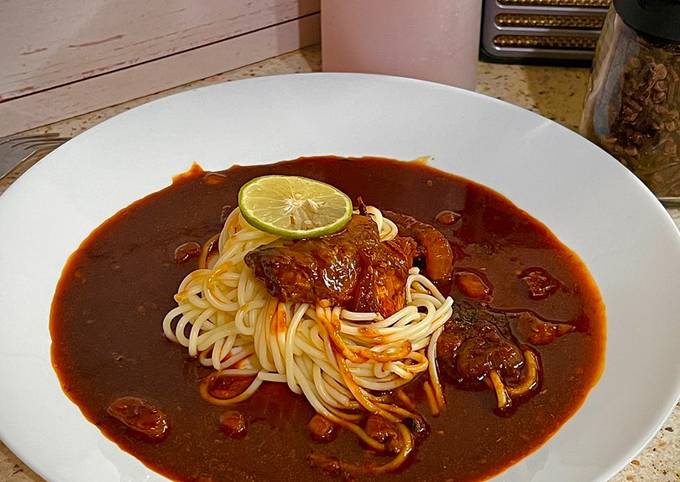 Resipi Spaghetti Sambal Sardin Kicap Oleh Marulez Arif Cookpad