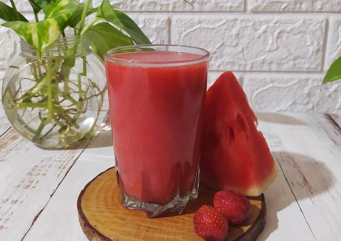 Resep Jus Strawberry Semangka Oleh Ifa Hanifah Cookpad