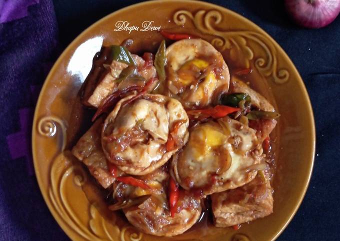 Resep Tahu Telor Ceplok Saos Tiram Oleh Dhapu Dewi Cookpad