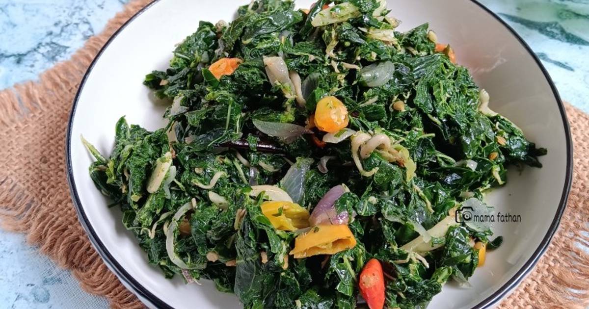 Resep Tumis Daun Singkong Teri Medan Oleh Mama Fathan Cookpad