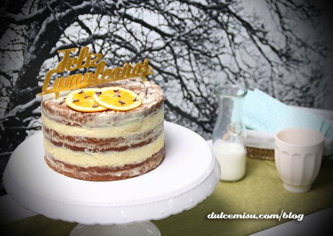 Naked Cake De Chocolate Y Naranja Receta De Dulcemisu Cookpad