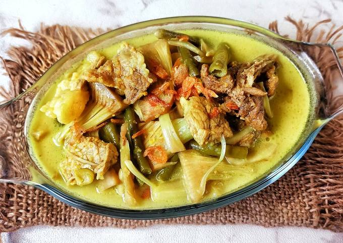 Resep Lodeh Kuning Tewel Kacang Panjang Oleh Xavier S Kitchen Cookpad