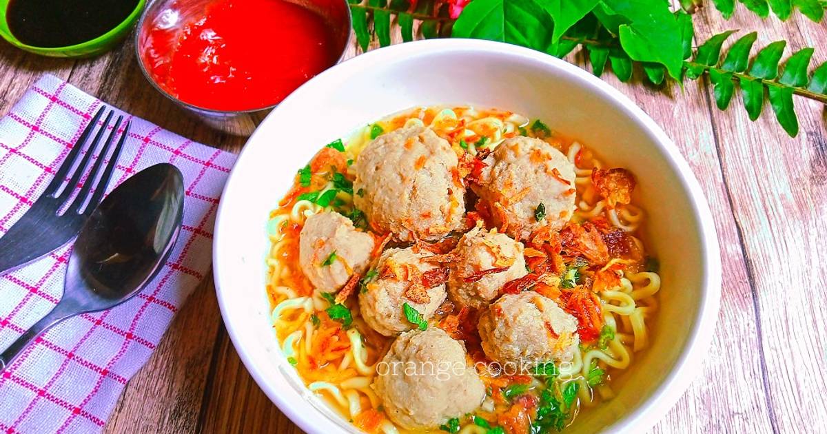 Resep Bakso Homemade Oleh Orange Cooking Yt Ig Orange Cooking