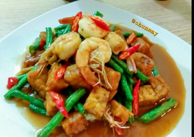 Resep Tumis Tempe Udang Kacang Panjang Oleh Racikan Makchun Cookpad